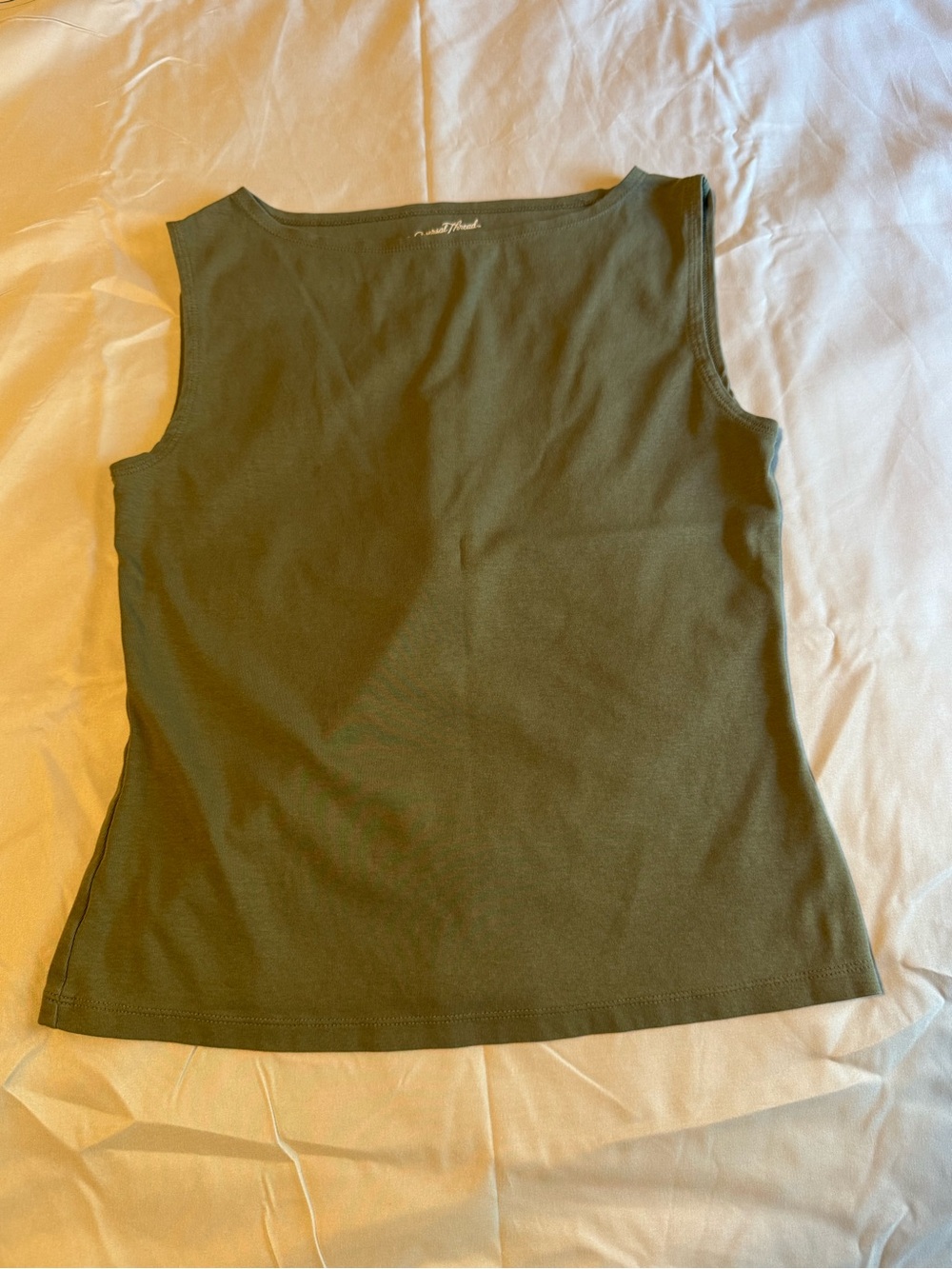 Olive Sleeveless Tank Top
